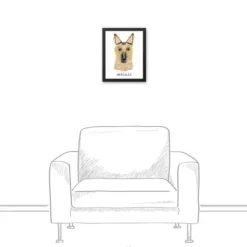 Wall Quotes & Signs-Kirkland's Home Personalized German Shepherd Canvas Wall Plaque Tan/White