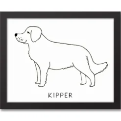 Wall Quotes & Signs-Kirkland's Home Personalized Golden Retriever Framed Wall Plaque Black/White