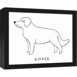 Wall Quotes & Signs-Kirkland's Home Personalized Golden Retriever Framed Wall Plaque Black/White