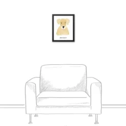 Wall Quotes & Signs-Kirkland's Home Personalized Golden Retriever Canvas Wall Plaque Tan/White