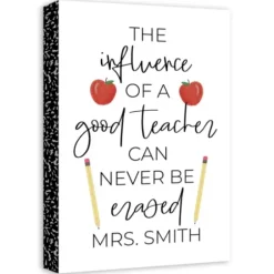 Wall Quotes & Signs-Kirkland's Home Personalized Good Teacher Canvas Wall Plaque White/Multi