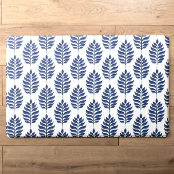 Kitchen & Floor Mats-Kirkland's Home Personalized Gray Buffalo Check Wreath Kitchen Mat Gray/White