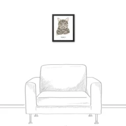 Wall Quotes & Signs-Kirkland's Home Personalized Gray Tabby Cat Canvas Wall Plaque Gray/White