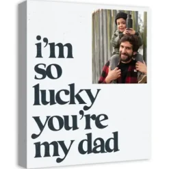Wall Quotes & Signs-Kirkland's Home Personalized I'M So Lucky You'Re My Dad Canvas Art White
