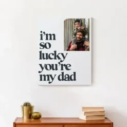 Wall Quotes & Signs-Kirkland's Home Personalized I'M So Lucky You'Re My Dad Canvas Art White