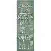 Wall Quotes & Signs-Kirkland's Home Personalized Kitchen Rules Canvas Wall Plaque White/Green