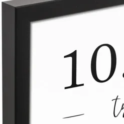 Wall Quotes & Signs-Kirkland's Home Personalized Names & Dates Framed Canvas Print White/Black
