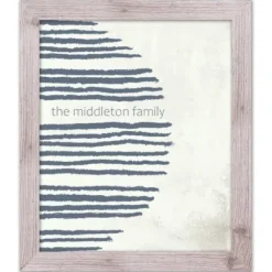 Wall Quotes & Signs-Kirkland's Home Personalized Navy Stripes Framed Wall Plaque Blue/Gray