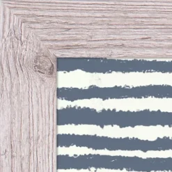 Wall Quotes & Signs-Kirkland's Home Personalized Navy Stripes Framed Wall Plaque Blue/Gray