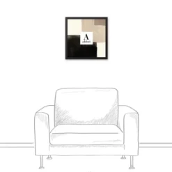 Wall Quotes & Signs-Kirkland's Home Personalized Neutral Patchwork Framed Wall Plaque Tan/Black/White