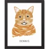 Wall Quotes & Signs-Kirkland's Home Personalized Orange Tabby Cat Canvas Wall Plaque Orange/White