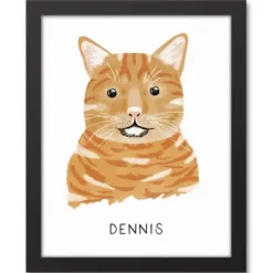 Wall Quotes & Signs-Kirkland's Home Personalized Orange Tabby Cat Canvas Wall Plaque Orange/White