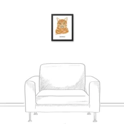Wall Quotes & Signs-Kirkland's Home Personalized Orange Tabby Cat Canvas Wall Plaque Orange/White