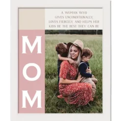 Wall Quotes & Signs-Kirkland's Home Personalized Pink Mom Photo Framed Print Pink/Ivory