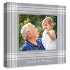 Wall Quotes & Signs-Kirkland's Home Personalized Plaid Photo Canvas Art Print Gray