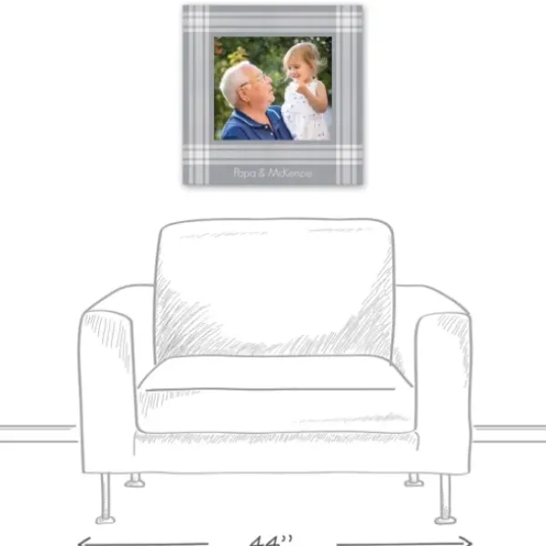 Wall Quotes & Signs-Kirkland's Home Personalized Plaid Photo Canvas Art Print Gray