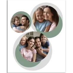 Wall Quotes & Signs-Kirkland's Home Personalized Sage Circle Photo Wall Plaque White/Gray/Green