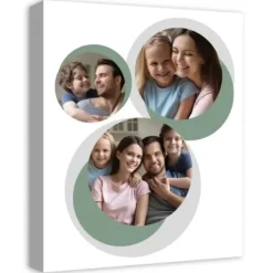 Wall Quotes & Signs-Kirkland's Home Personalized Sage Circle Photo Wall Plaque White/Gray/Green