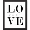 Wall Quotes & Signs-Kirkland's Home Personalized Simple Love Framed Canvas Wall Plaque White/Black