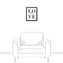 Wall Quotes & Signs-Kirkland's Home Personalized Simple Love Framed Canvas Wall Plaque White/Black