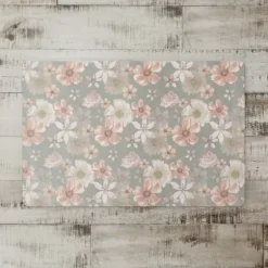 Kitchen & Floor Mats-Kirkland's Home Personalized Taupe Monogram Wavy Lines Floor Mat Tan