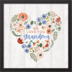 Wall Quotes & Signs-Kirkland's Home Personalized We Love You Floral Framed Art Print White/Multi