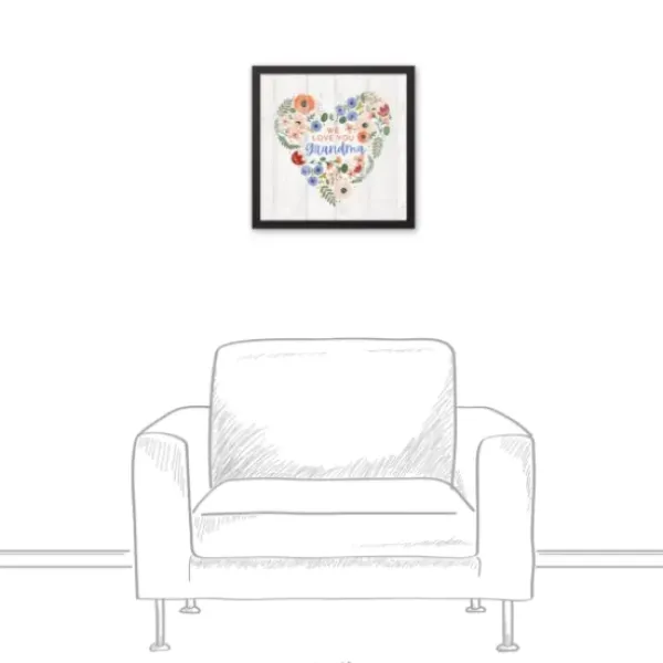 Wall Quotes & Signs-Kirkland's Home Personalized We Love You Floral Framed Art Print White/Multi