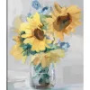 Canvas Art-Kirkland's Home Petite Fleurs Sunflower Ii Canvas Art Print, 16X20 Yellow/Blue