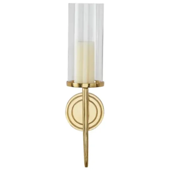 Sconces-Kirkland's Home Pierre Polished Stem Sconce Gold