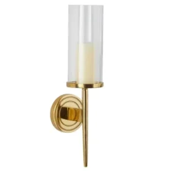 Sconces-Kirkland's Home Pierre Polished Stem Sconce Gold