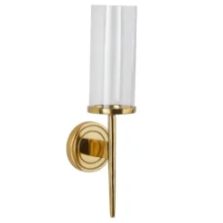 Sconces-Kirkland's Home Pierre Polished Stem Sconce Gold