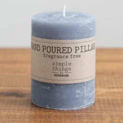 Candles-Kirkland's Home Pillar Unscented Candle, 4 In. Gray