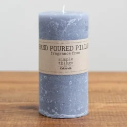 Candles-Kirkland's Home Pillar Unscented Candle, 6 In. Gray