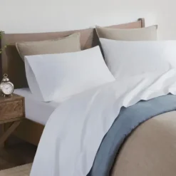 Bed Sheets-Kirkland's Home Pima Cotton Sateen 4-Pc. King Sheet Set White