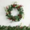Wreaths-Kirkland's Home Pine And Berry Christmas Wreath, 24 In. Green/Red