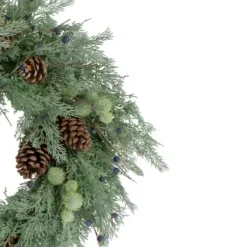 Wreaths-Kirkland's Home Pine And Blueberry Wreath Green