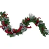 Arrangements & Greenery-Kirkland's Home Pinecone, Plaid, & Houndstooth Christmas Garland Green/Red