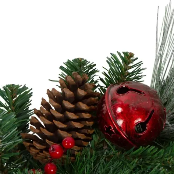 Arrangements & Greenery-Kirkland's Home Pinecone, Plaid, & Houndstooth Christmas Garland Green/Red