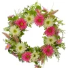 Wreaths-Kirkland's Home Pink And White Chrysanthemum And Berry Wreath Pink/White/Green
