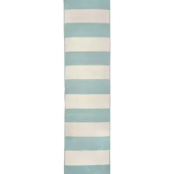 Outdoor Rugs-Kirkland's Home Pink Barcode Stripe Outdoor Area Rug, 4X6 Pink/White