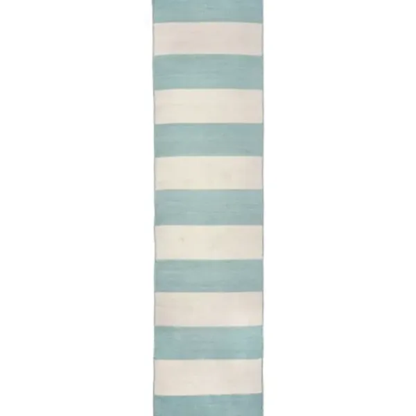 Outdoor Rugs-Kirkland's Home Pink Barcode Stripe Outdoor Area Rug, 4X6 Pink/White