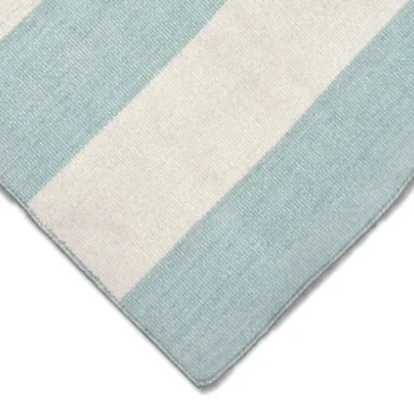 Outdoor Rugs-Kirkland's Home Pink Barcode Stripe Outdoor Area Rug, 4X6 Pink/White