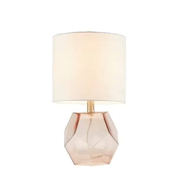 Table Lamps-Kirkland's Home Pink Glass Stella Table Lamp White