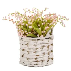 Arrangements & Greenery-Kirkland's Home Pink Lily Of The Valley Arrangement In Basket Pink/Green