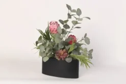 Arrangements & Greenery-Kirkland's Home Pink Protea And Eucalyptus Arrangement In Planter Pink/Green
