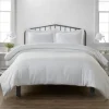 Duvets-Kirkland's Home Pinstripe 3-Pc. Queen Duvet Cover Set White/Gray