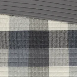 Bedspreads & Coverlets-Kirkland's Home Plaid Reversible 6-Pc. Full/Queen Coverlet Set Gray/White