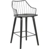 Bar Stools & Counter Height Stools-Kirkland's Home Poplar Wood Swivel Counter Stool Black