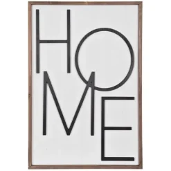 Wall Quotes & Signs-Kirkland's Home Popped Letter Home Plaque Black/White/Brown