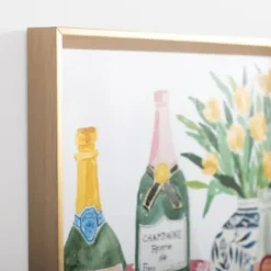 Framed Art-Kirkland's Home Popping Champagne Bottles Framed Art Print Pink/Green/Multi